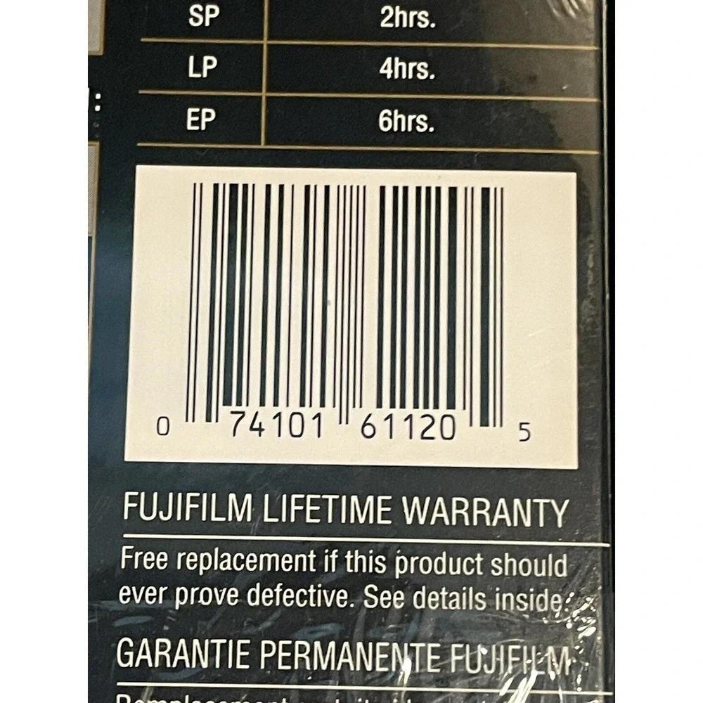 LOT OF 4 -Fuji‎ Film VHS Blank Video Tape 6 hours HQ 120 High Quality New Sealed